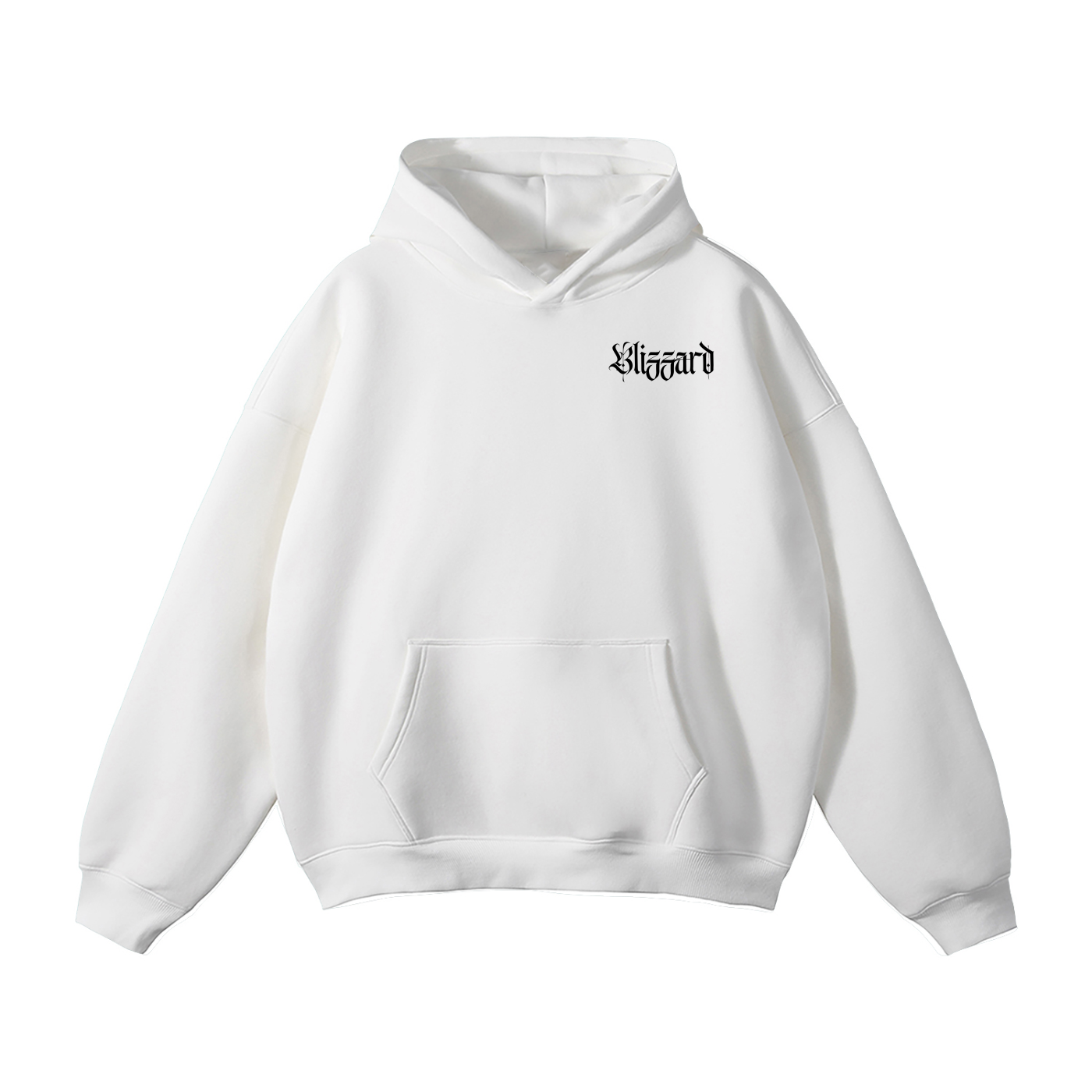 Oversize “07 Roses” White Fleeced Hoodie