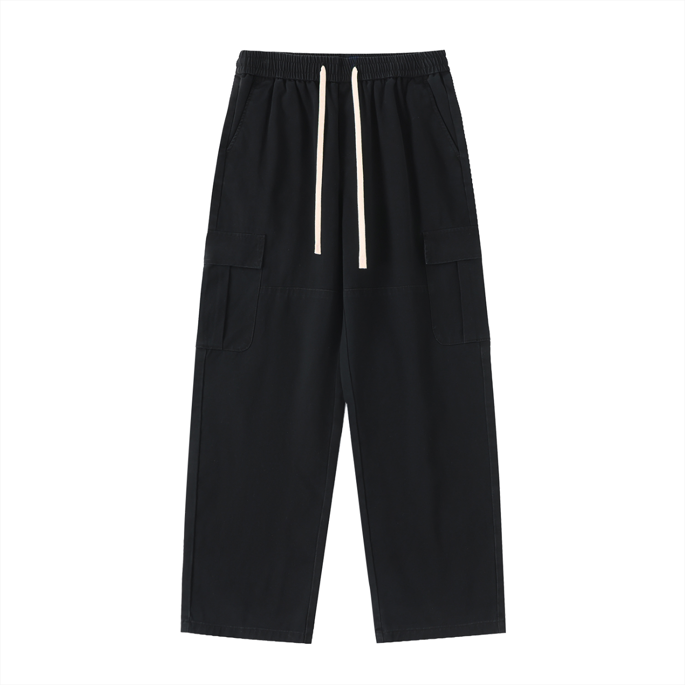 Drawstring Straight-Leg Cargo Bottoms