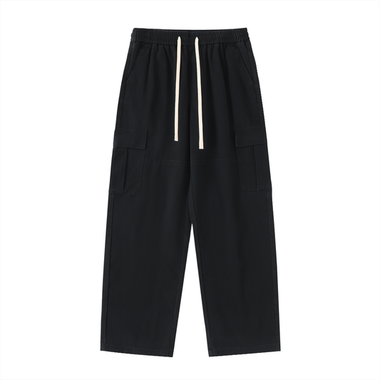 Drawstring Straight-Leg Cargo Bottoms