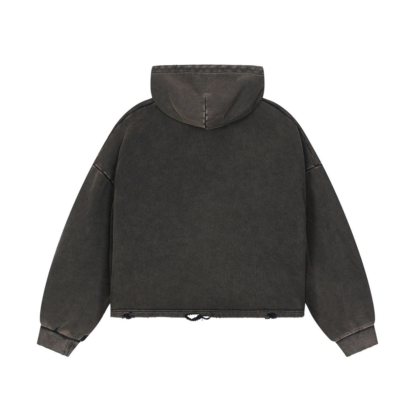 Oversized Vintage "Blizzard" Staple Frayed-Hem hoodie