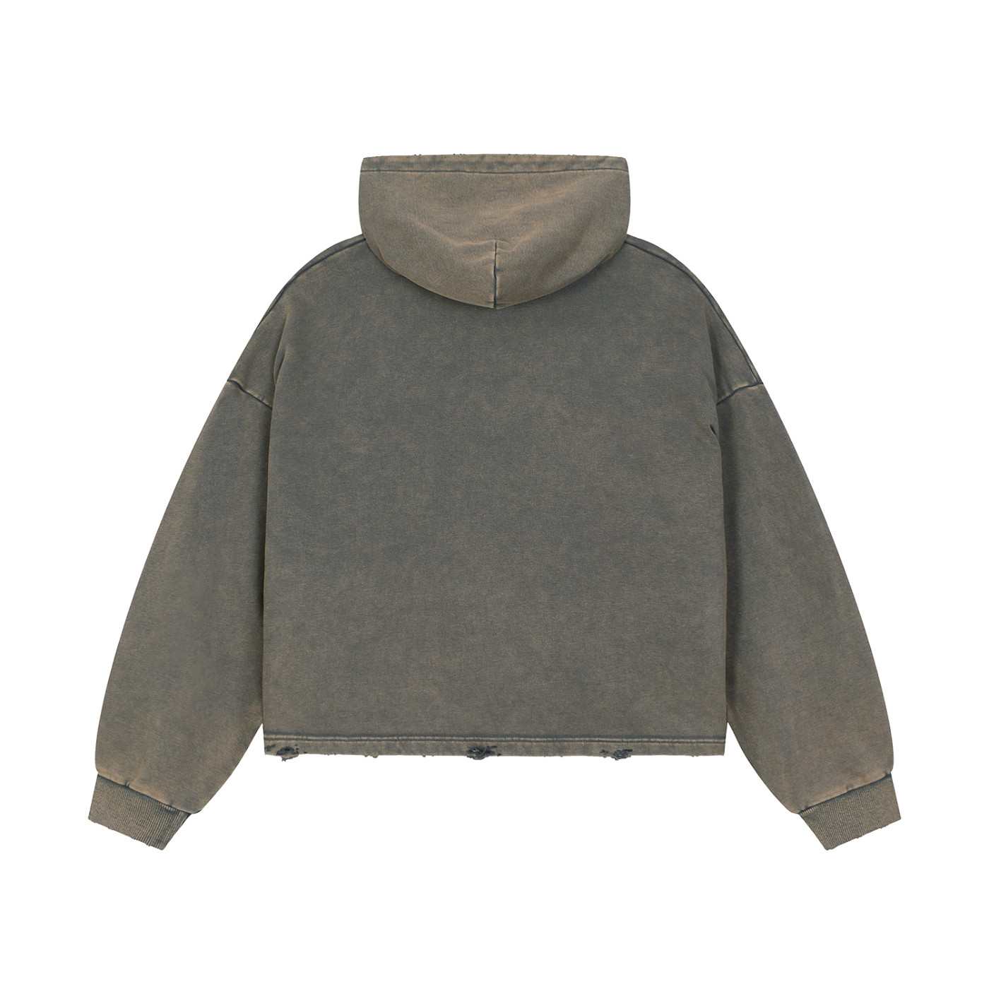 Oversized Vintage "Blizzard" Staple Frayed-Hem hoodie