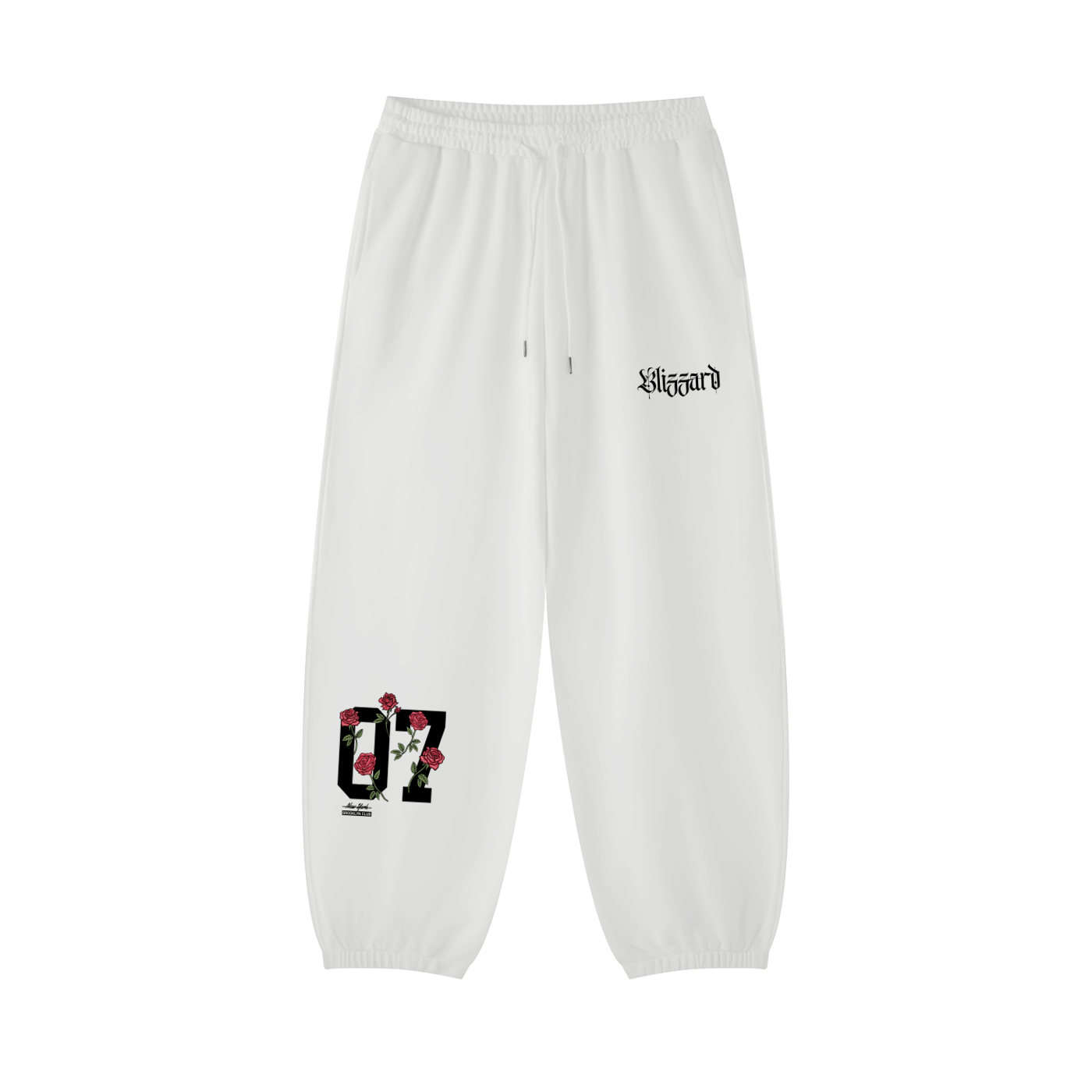 “07 Rose” Graphic Cuffed Joggers