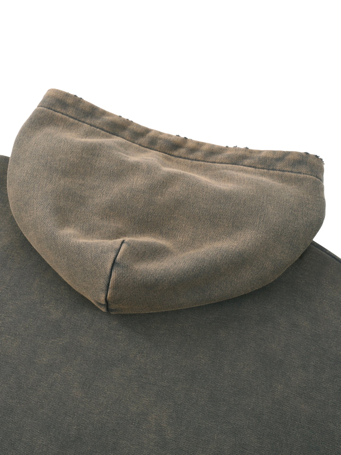 Oversized Vintage "Blizzard" Staple Frayed-Hem hoodie